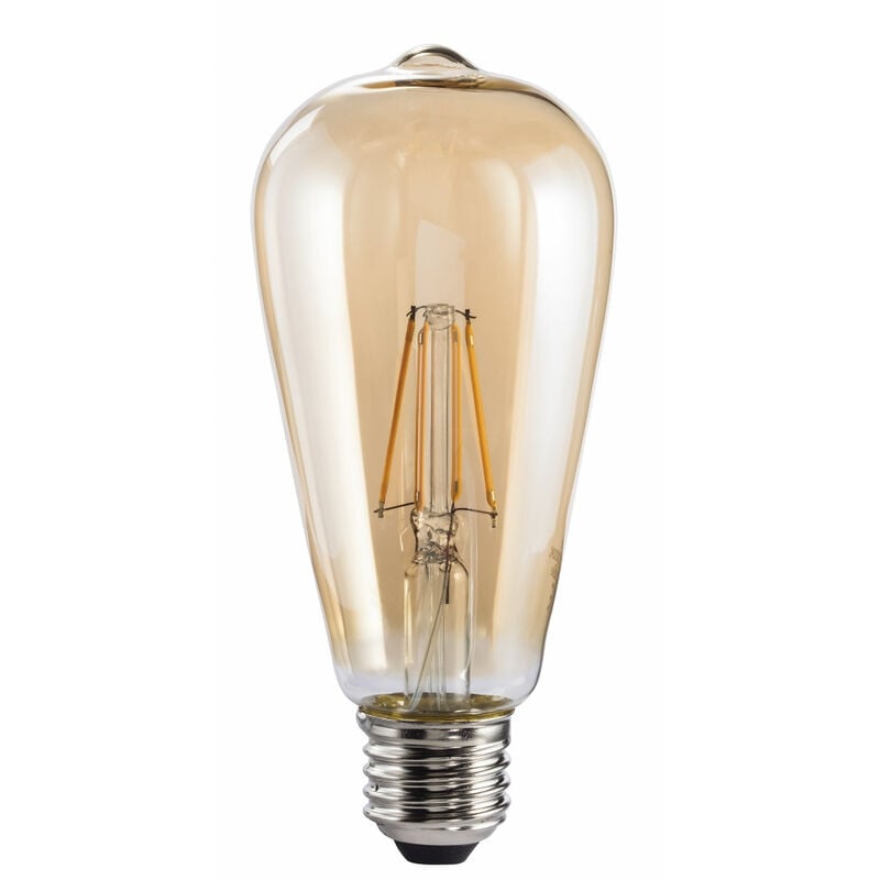 Fil led, E27, 685LM rempl. 53W, lampe vintage régl., ambre, blc chd Xavax