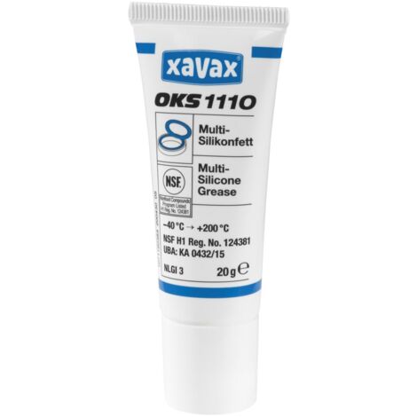 Xavax OKS 1110 Grasso al Silicone sigillante e lubrificante, 20 gr, Bianco