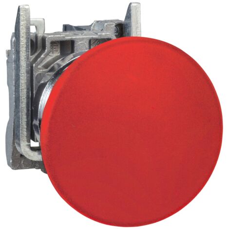 Xb4bc42 Schneider - Bouton Coup De Poing Rouge - ø22 - 1o - Vis - Ressort à Rappel - Harmony Xb4
