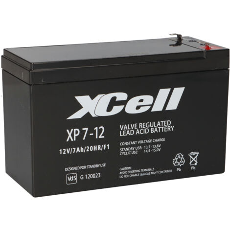 XCell Bleiakku XP7-12 12V 7000 mAh Pb F1 4,8mm Anschluss