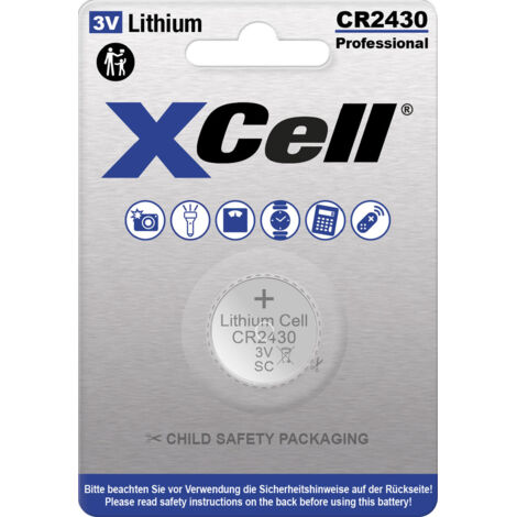 XCell Knopfzelle CR 2430 3 V 1 St. 280 Lithium