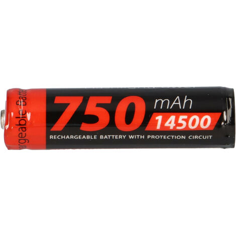 XCell Li-Ion 3,7V / 750mAh AA Mignon Akku PCB Schutzbeschaltung für LED Taschenlampen