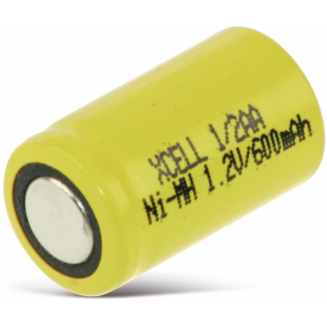 XCELL NiMH-Akku, Industriezelle, 1/2 AA, 25,5x14,5mm, 1,2V/600mAh