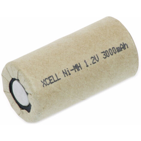 XCELL NiMH-Sub-C-Zelle-Akku Pappmantel, 1,2V-/3000mAh, 43x22,5 mm