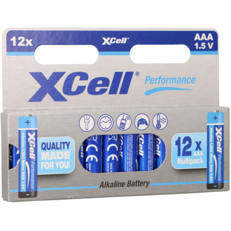 XCell Performance 1,5V LR03 AAA Batterie AlMn 12er Blister