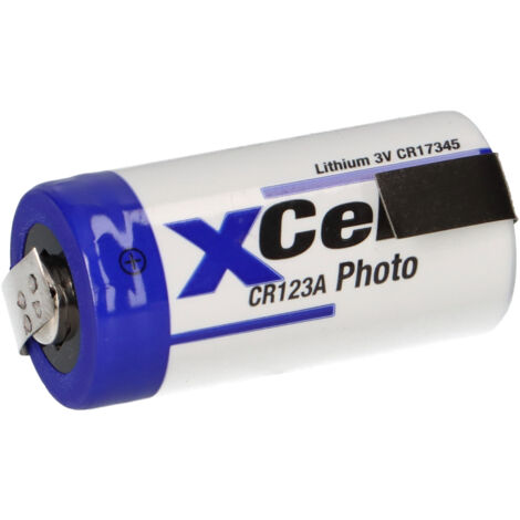 XCell Photobatterie CR123A Lithium 3V 1550mAh Z-Lötfahne