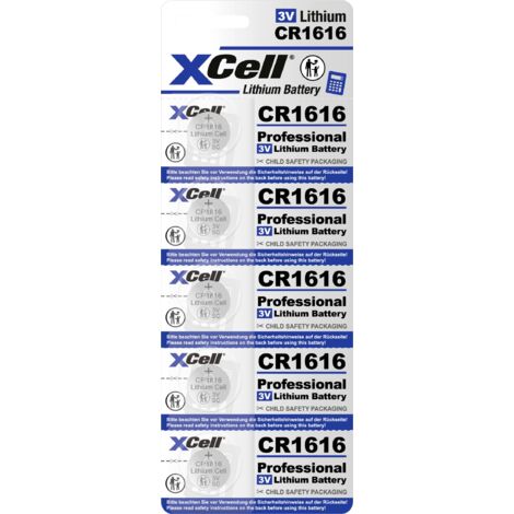 XCell Pile bouton CR 1616 3 V 5 pc(s) 50 lithium Y606743