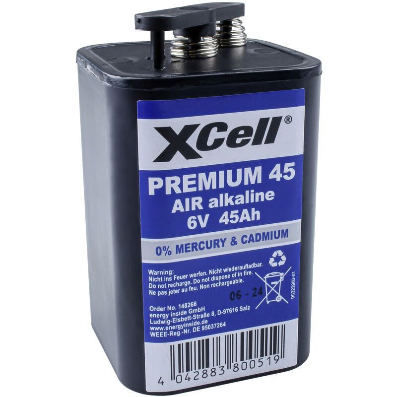 Premium 45 Pile spéciale 4R25 contact à ressort zinc-air 6 v 45000 mAh 1 pc(s) X947342 - Xcell