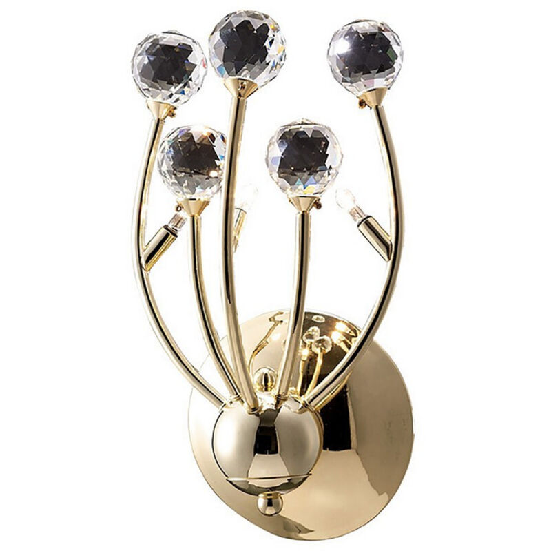 Inspired Xeena Lámpara de Pared Conmutada 3 Luces G4 Francés Oro/Cristal, NO Compatible con LED/CFL