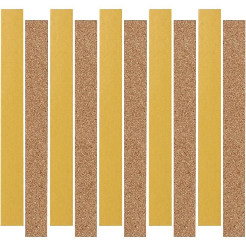 XEPHO Lot de 10 bandes autocollantes en liège pour chapeau - 200 x 20 x 2 mm - Ruban intérieur pour réduire la taille de chapeau - Réducteur de