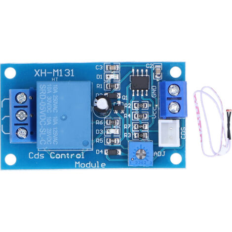 XH M131 Fotowiderstands-Relaismodul, 5V Helligkeitsregelung, Lichtdetektorsensor mit Schraublöchern für verschiedene Automatisierungen.