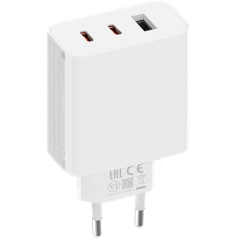 Xiaomi 67W GaN 2C1A Cargador de Pared para Smartphone USB-A 67W + Cable
Tecnología de enfriamiento GaN (nitruro de galio) Recientemente mejorada y may