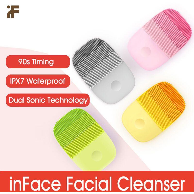 

Xiaomi inface de Sonic de belleza facial de limpieza profunda electrica de la maquina a prueba de agua mas limpia la piel del Facial Limpiadora