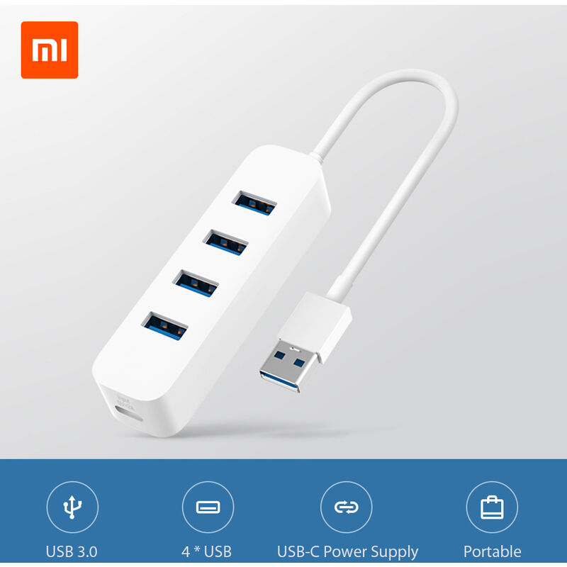 

USB3.0 Hub Multi 4 USB Splitter High Speed ​​USB-C Hab TF Lector de tarjetas Todo en uno para PC Accesorios de computadora - Xiaomi