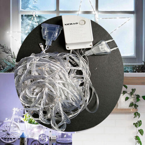 XICHAO - Guirlande Lumineuse 30M 300 LED Lumières avec Télécommande, Étanche 8 Modes de Lumière (BLANC), Décoration Romantique Lumières Blanches Chaudes Chambre Jardin Cour Fête mariage DIY