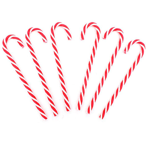 XIDJUIKM- Canne en bonbon de Noël Canne en bonbon en plastique Rouge et blanc Bâtons de Noël Décoration de Noël Décorations de Noël suspendues pour arbre de Noël-rouge