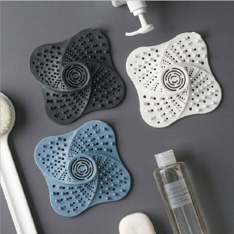 XIDJUIKM- Filtre attrape-cheveux, filtre d'évier de salle de bain, couvercles de bonde de douche, baignoire et cuisine, facile à installer et à nettoyer(couleur : 3 pièces)