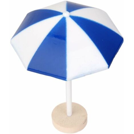 XIDJUIKM- Parasol de Plage Miniature PVC Décoration pour Micro Paysage Bonsaï - Bleu