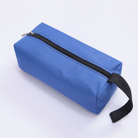 XIDJUIKM- Sac à outils organisateur sac de rangement multifonctionnel étanche sac à outils pochette petit matériel sac de rangement pratique fermeture éclair tissu sac étanche bleu