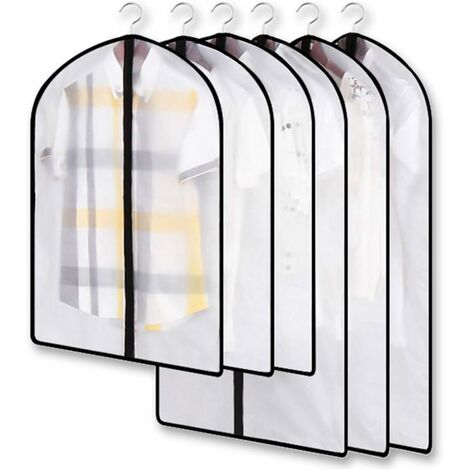 XIDJUIKM- Sac à vêtement anti-mites transparent Sac à vêtement anti-mites Ensemble de couverture de vêtements étanche à la poussière Idéal pour dans le placard Protéger les vêtements Chemise et costum