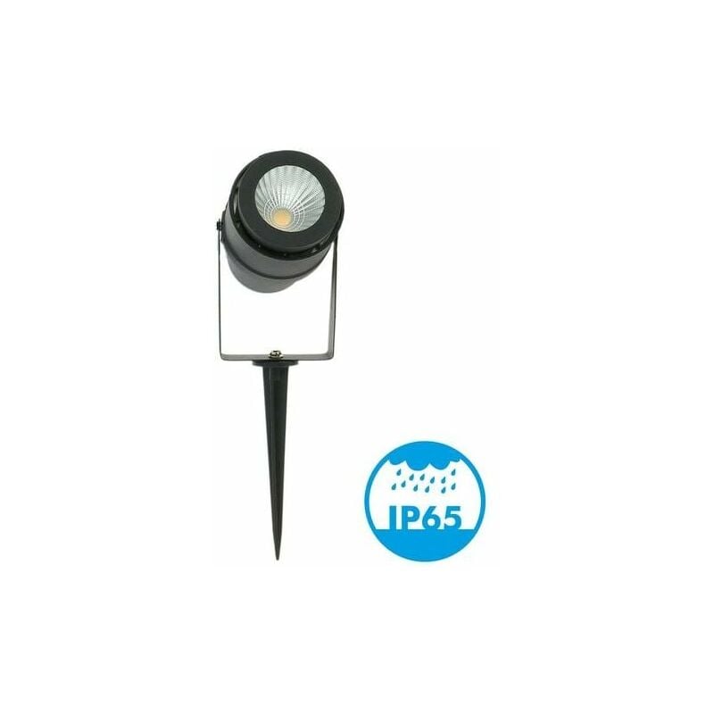 Spot piquet de Jardin led 12W Noir 720 lm Température de Couleur: Blanc neutre 4000K