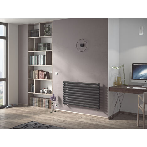 XIMAX Heizkörper Paneelheizkörper Fortuna horizontal 584x1000x55 mm, 629 Watt / Anthrazit - Anthrazit