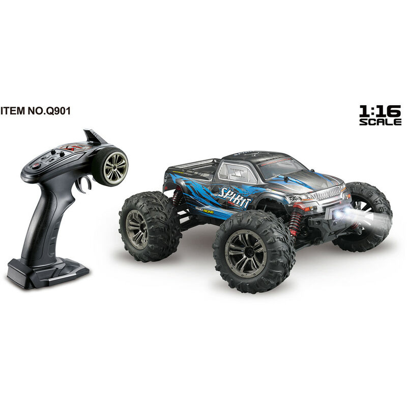 Kingso - Xinlehong Q901 1/16 2.4G 4WD 52km / h voiture proportionnelle sans balais de controle de Rc avec la Lumiere de led rtr jouets Bleu Hasaki