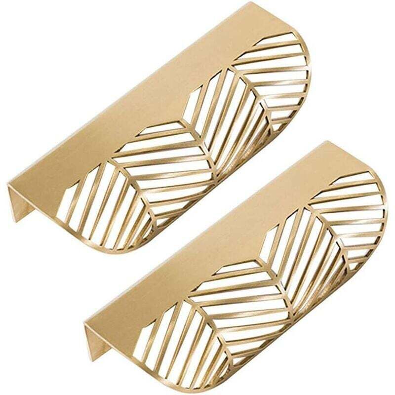 VURAHOME - Xinxu Poigne De Tiroir Feuilles Poigne De Porte De Meubles En Laiton Tirer La Poigne De Porte D'armoire D'armoire (2pcs)-
