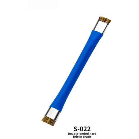 Xinxun SS-022B Antistatische Doppelkopf-Reinigungsbürste  Metallgriff  Für Leiterplatten, Lötstellen, Motherboards  Weiche Borsten  Elektronikreparatur