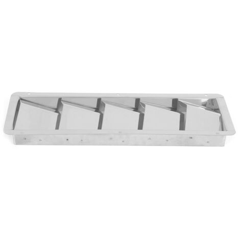 Xiuganpo Évent à persiennes pour Bateau à 5 Fentes, Grille d'aération rectangulaire en Acier Inoxydable, Finition polie, Marine Yacht Grille Ventilateurs Couvercle pour Bateaux, Marines.