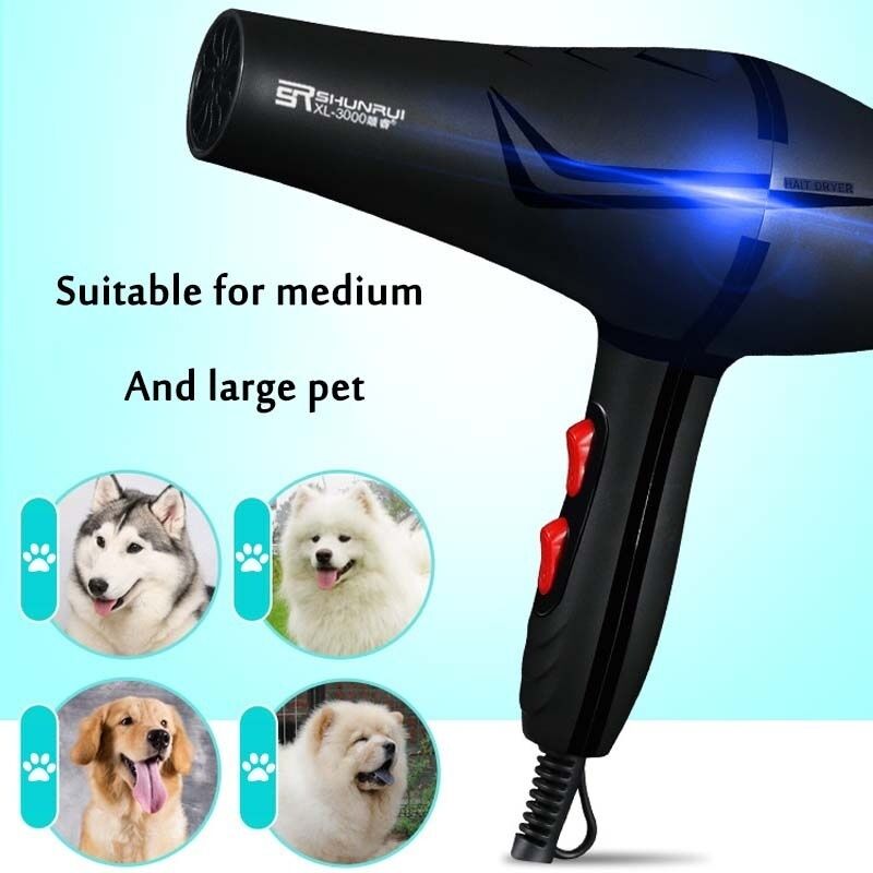 

Secador Profesional de Pelo para Mascotas Salón de viento frío y caliente, Adecuado para Perros Medianos y Grandes.