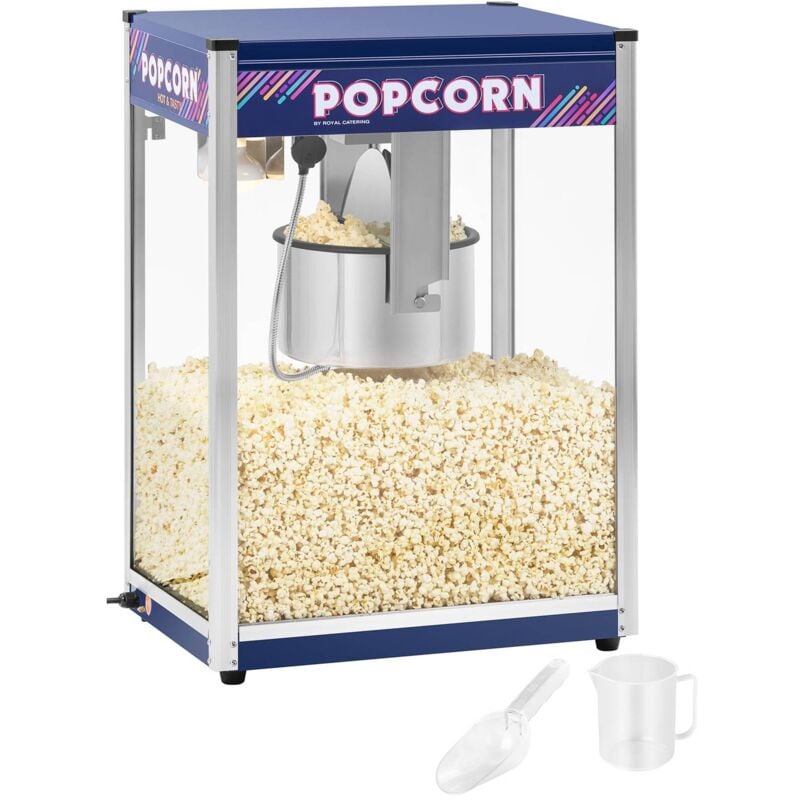 Xl Big Cinéma Popcorn Automate Bleu Popcorn Maker Acier Inoxydable Agitateur