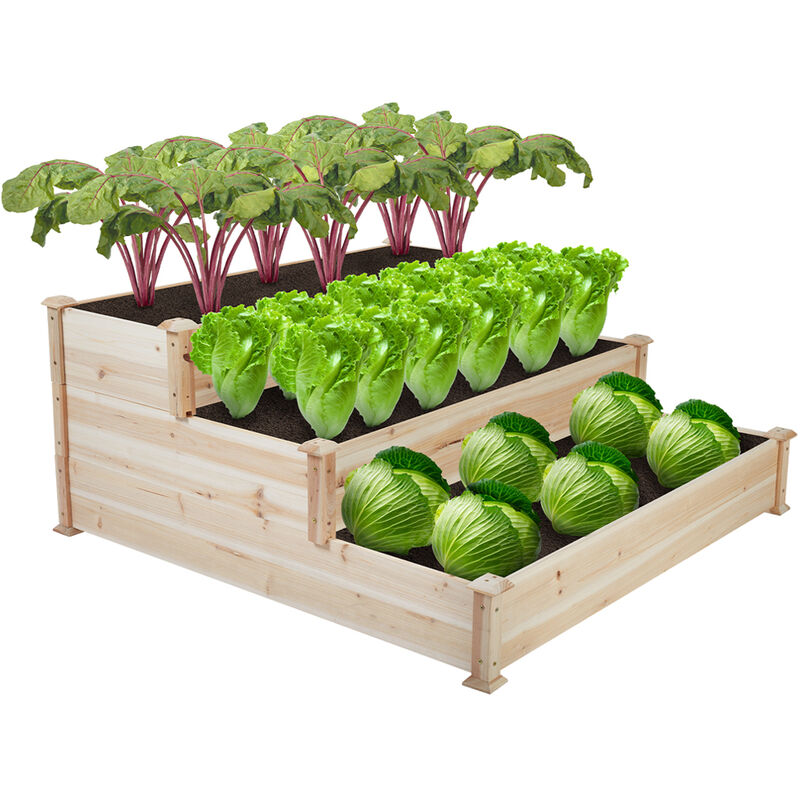 XL Corner Raised Elevated Garden Planter Bed 3 Box Kit Vegetable Flower Outdoor