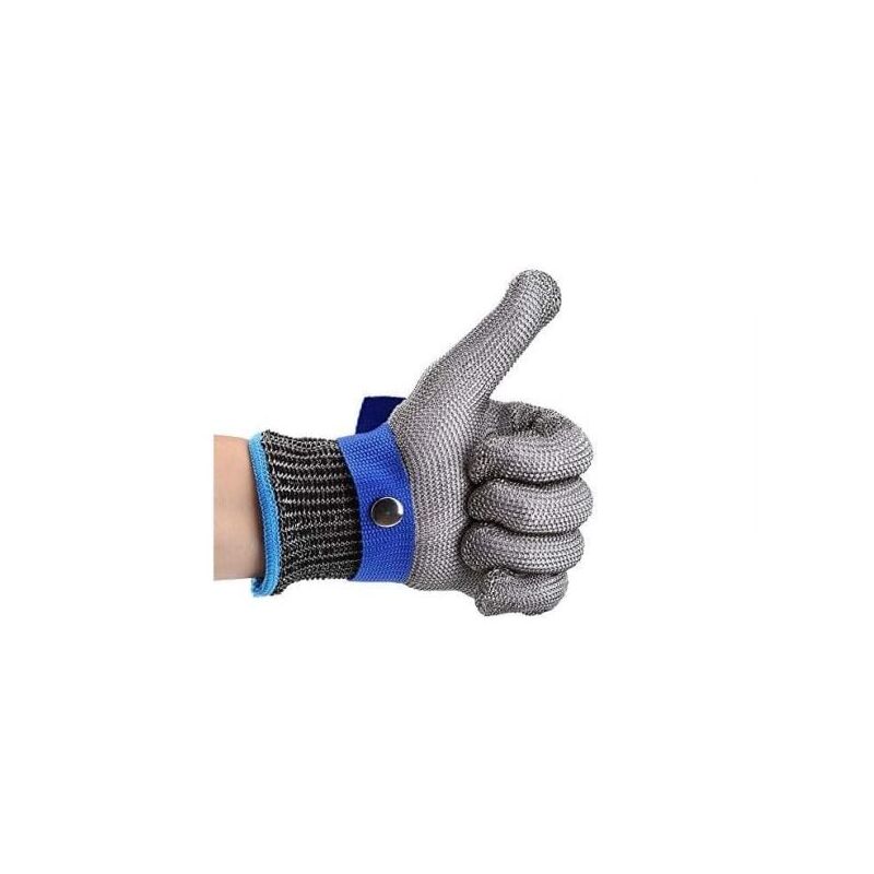 Xl) Cut-resistant stainless steel gloves, safety work gloves, protection level 5 Ymyny