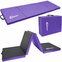 XL Gymnastikmatte 180x60x5cm Turnmatte Sportmatte Fitness Weichbodenmatte Lila