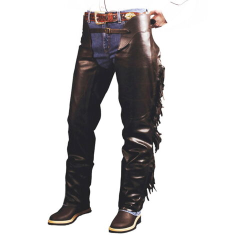 Chaps En Cuir Tressé Femme UNIK - Taille M - Noirs - Neufs (jamais Portés)