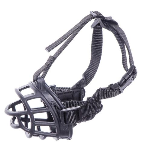 XL: Muselière réglable en silicone avec sangle en nylon pour chiens