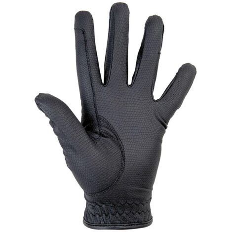 XL, Noir 9100: Gants d'équitation en cuir synthétique respirant pour adultes avec doublure polaire Grip modèle