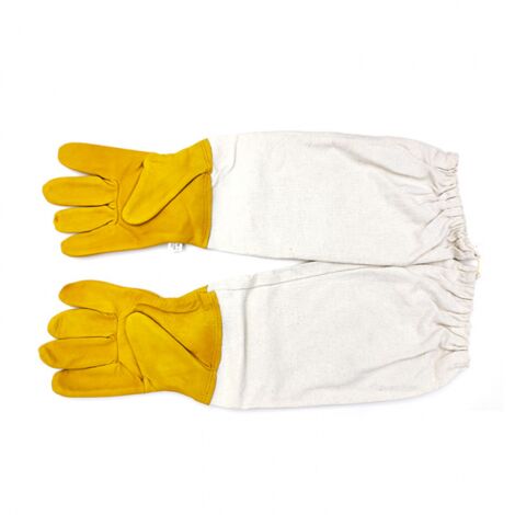 XL Paar elastische Imkerhandschuhe mit langen Schutzärmeln. Perfekt für Imkeranfänger