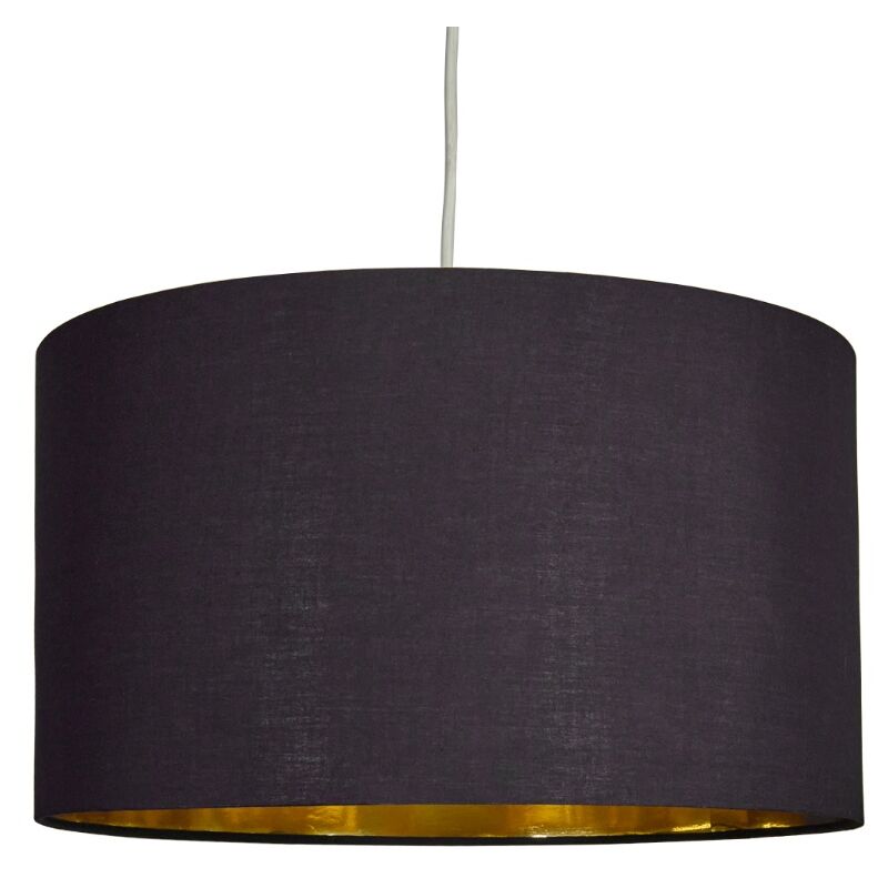 XL Pendant Drum Shade Black With Gold Inner