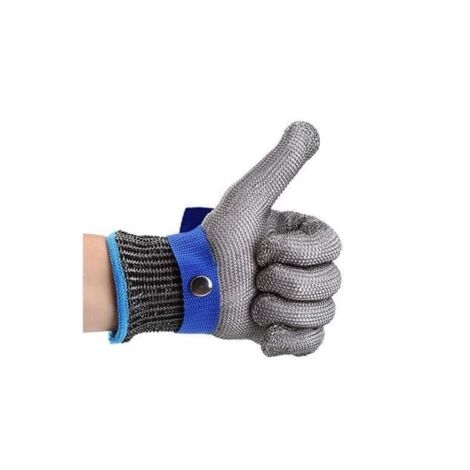 (XL) Schnittfeste Handschuhe aus Edelstahl, Sicherheits-Arbeitshandschuhe, Schutzstufe 5, FLITI