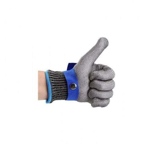 (XL) Schnittfeste Handschuhe aus Edelstahl, Sicherheitshandschuhe, Schutzstufe 5
