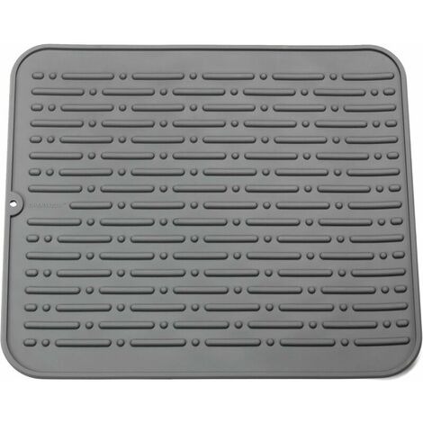 XL Silicone Dish Drying Mat 45 x 40 cm Lifetime Guarantee (Grey)