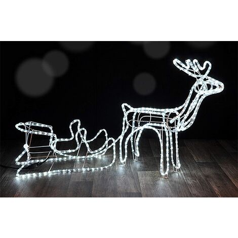 XL Weihnachts Silhouette Rentier, 145 cm, 288 LED