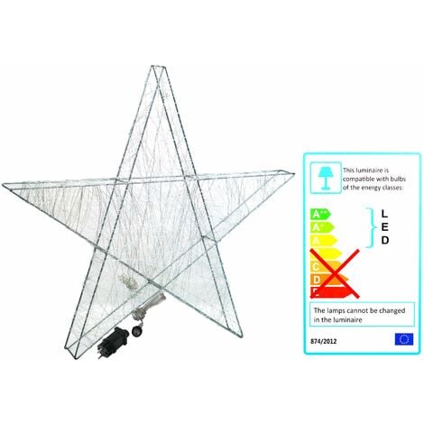 X-MAS ART COLLECTION XL Weihnachtsstern 190 LEDs 60 cm silber innen u. aussen