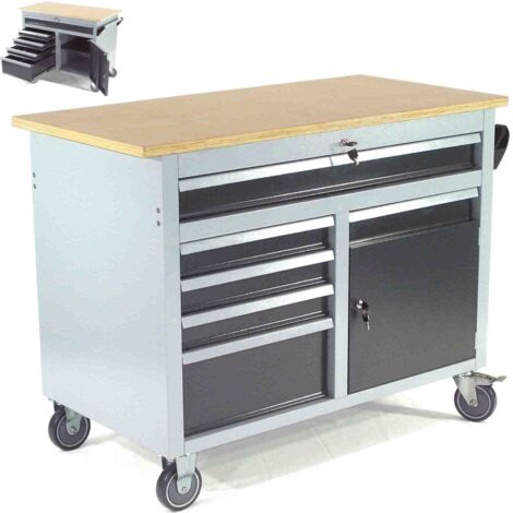 XL Werkstattwagen mobile Werkbank Werkzeugwagen Rollwagen Werkzeugkiste 06279