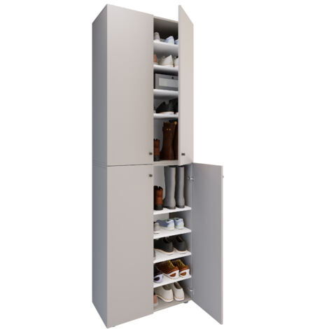 XL Wood Armadio per scarpe Lona 10 220x70x40 - VCM