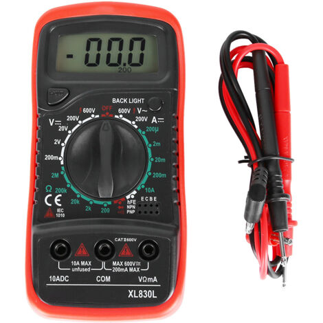 XL830L LCD-Digitalmultimeter, AC/DC-Spannungsprüfer, Widerstands- und Gleichstromprüfer