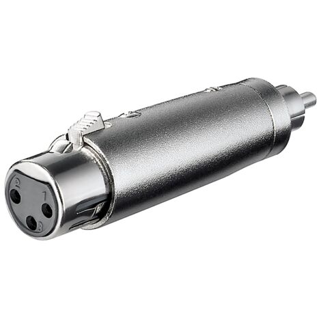 XLR-Adapter, Cinch-Stecker zu XLR-Buchse, XLR-Buchse (3-Pin)  Cinch-Stecker.