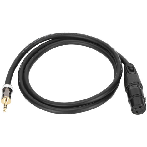 XLR-Buchse auf 3,5-mm-Klinkenstecker (1/8") Mikrofonkabel – Symmetrisches Anschlusskabel JD6026 1 m / 3,3 ft